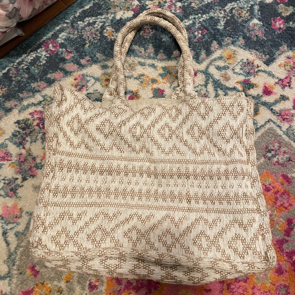 Beige Pattern Tote Bag